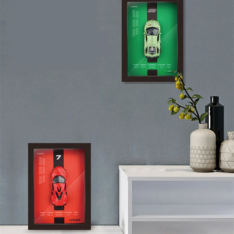 Framed 3D Car Model Decorative Artwork