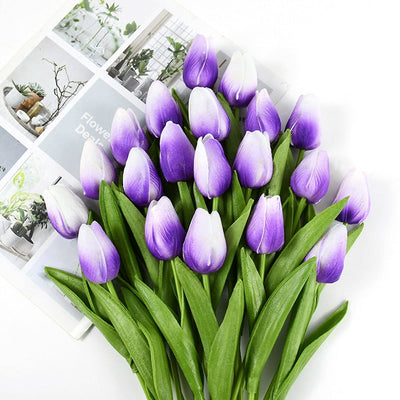 Artificial Tulip Bouquet with Realistic Lifelike Flowers