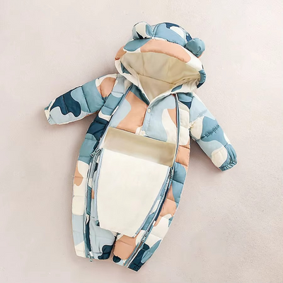 Cozy Fleece Hooded Romper for Babies and Toddlers