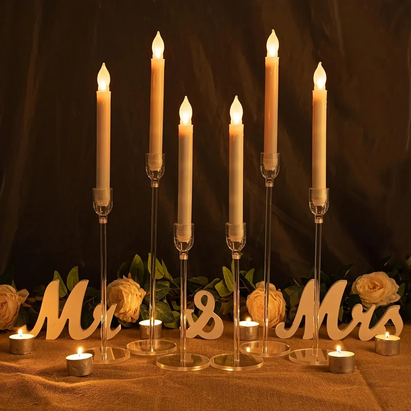 LumenAcry Acrylic Candle Holder Set (3-piece)