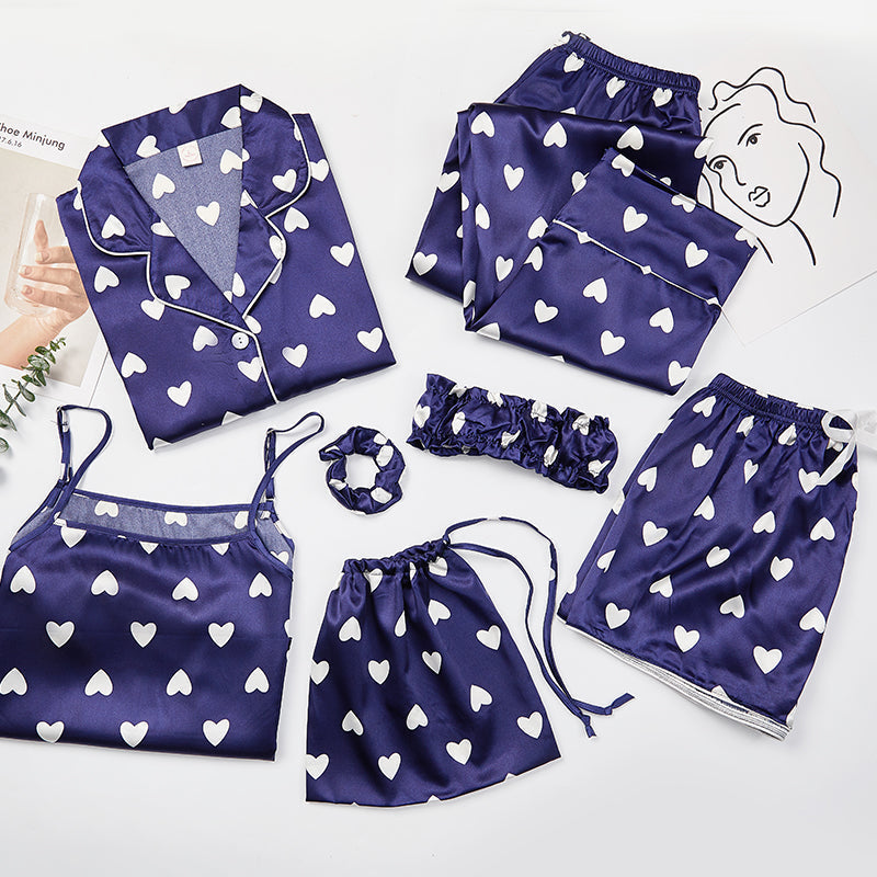 Pipa 7-Piece Pajama Set – Soft & Elegant Sleepwear