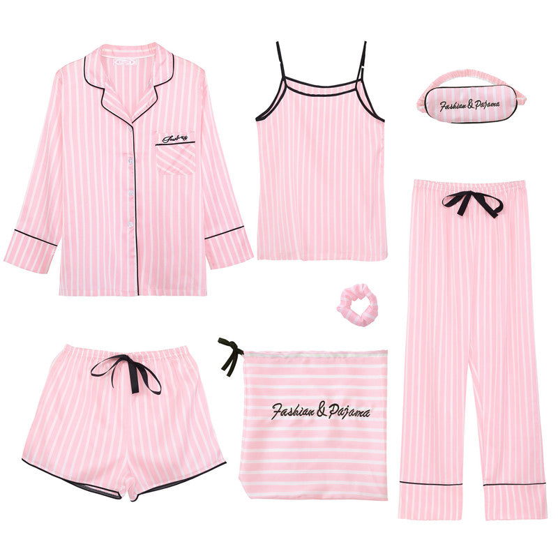 Pipa 7-Piece Pajama Set – Soft & Elegant Sleepwear