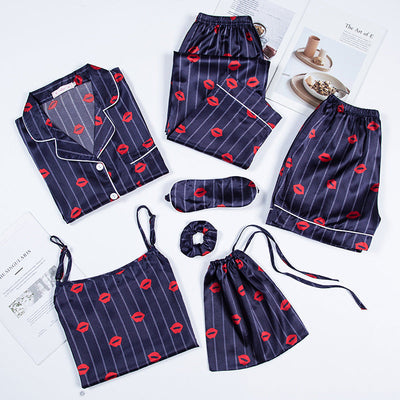 Pipa 7-Piece Pajama Set – Soft & Elegant Sleepwear
