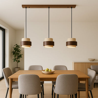 Refined Stone and Wood Bar Pendant Light for Modern Interiors