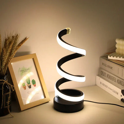 Spiral LED Table Lamp – Modern Adjustable Light