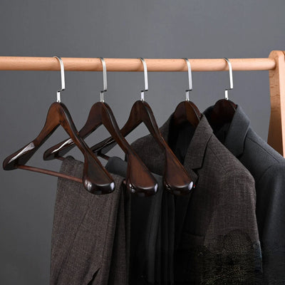 Luxury Wooden Clothes Hangers with Curved Design