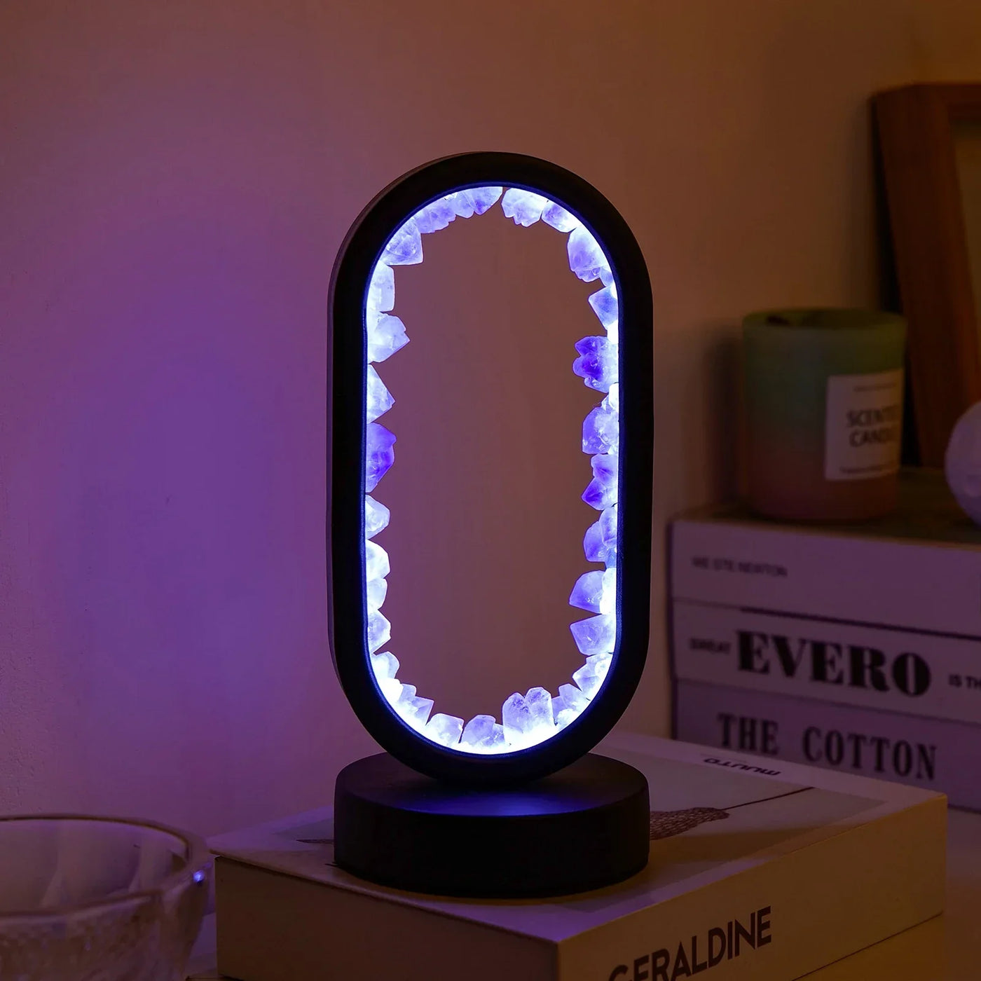 Natural Amethyst Crystal Lamp for Relaxation