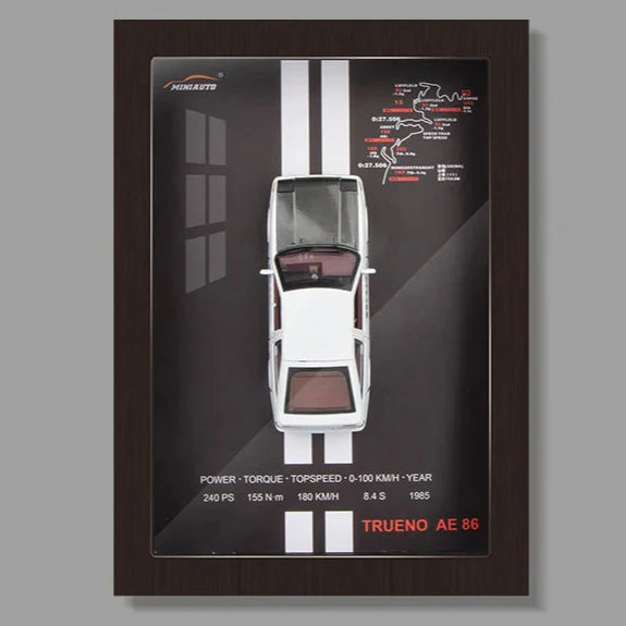 Framed 3D Car Model Decorative Artwork