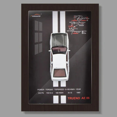 Framed 3D Car Model Decorative Artwork