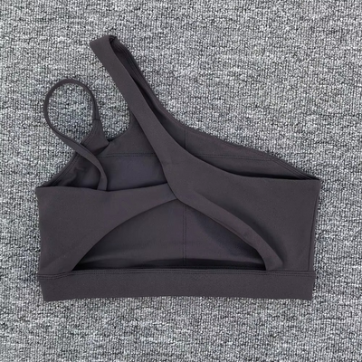 Women’s Shockproof Sports Bra with Oblique Shoulder Straps for Fitness