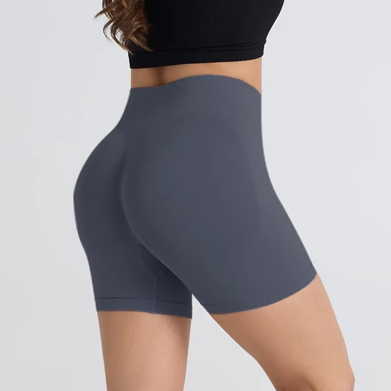 Women’s Seamless High Waist Yoga Shorts for Fitness and Running
