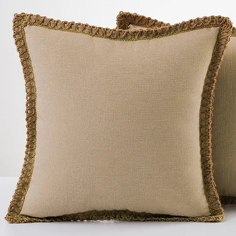 Colorful French-Style Decorative Pillow Cover Polyester
