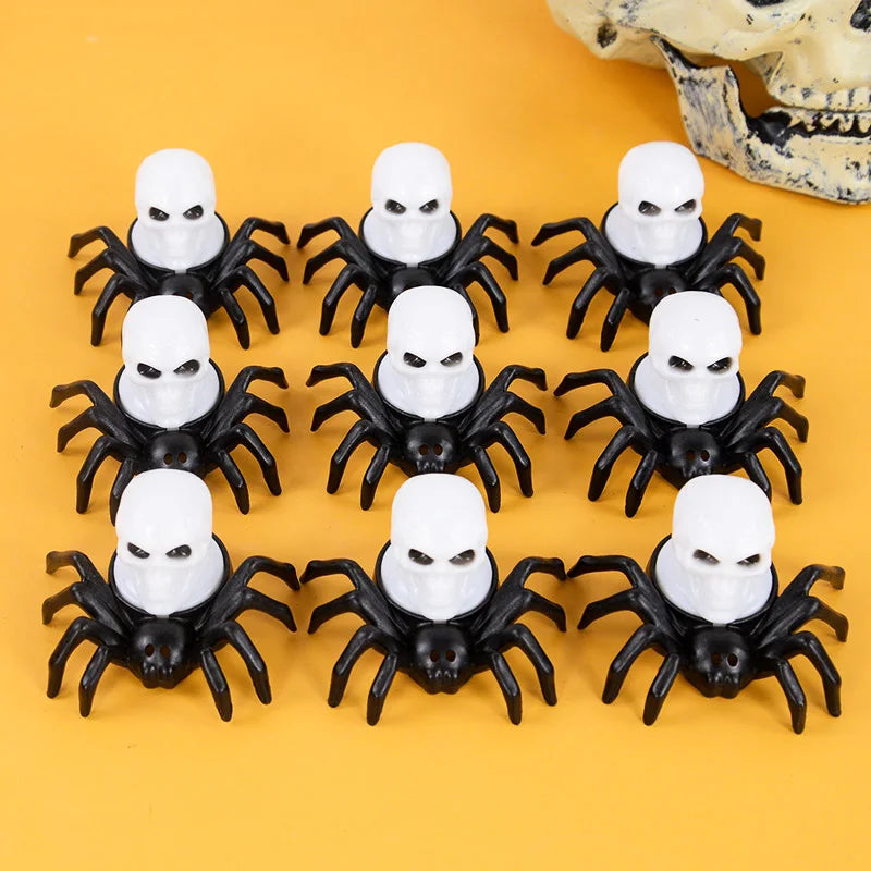 Halloween LED Skull & Spider Lamp – Spooky Home Decor
