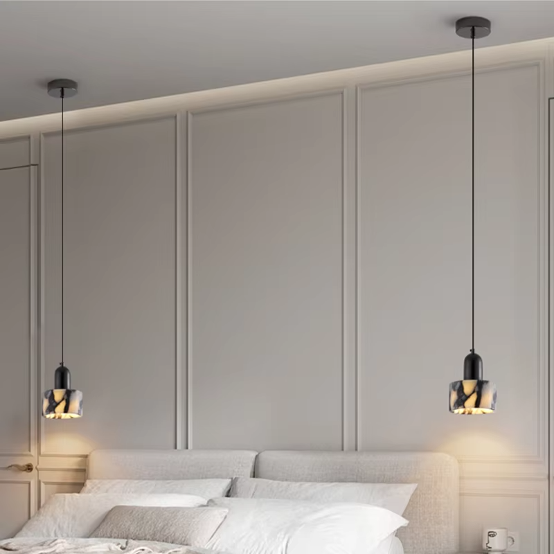 Black Marble Pendant Light for Modern Interiors