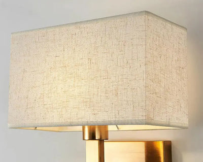 Modern Wall Lamp with Stainless Steel Base & Fabric Shade