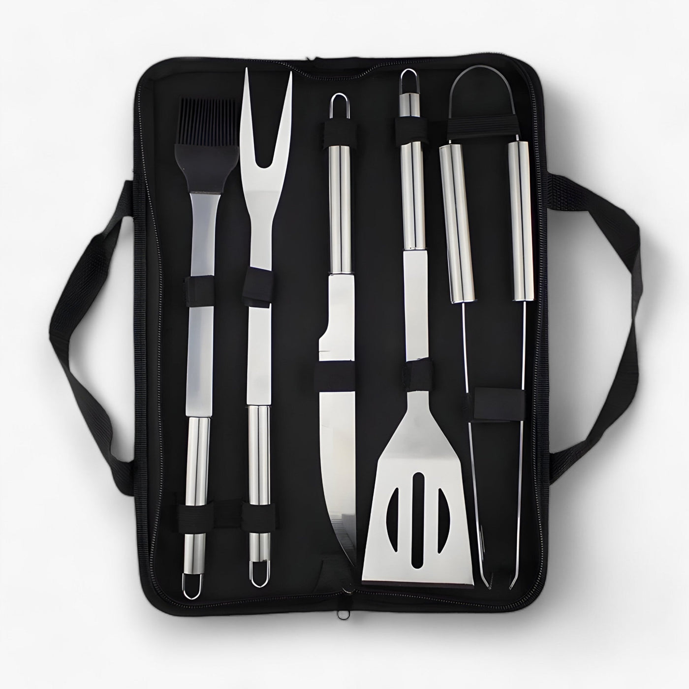 Stainless Steel BBQ Grill Tool Set with Carrying Case