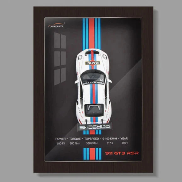 Framed 3D Car Model Decorative Artwork
