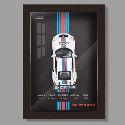 Framed 3D Car Model Decorative Artwork