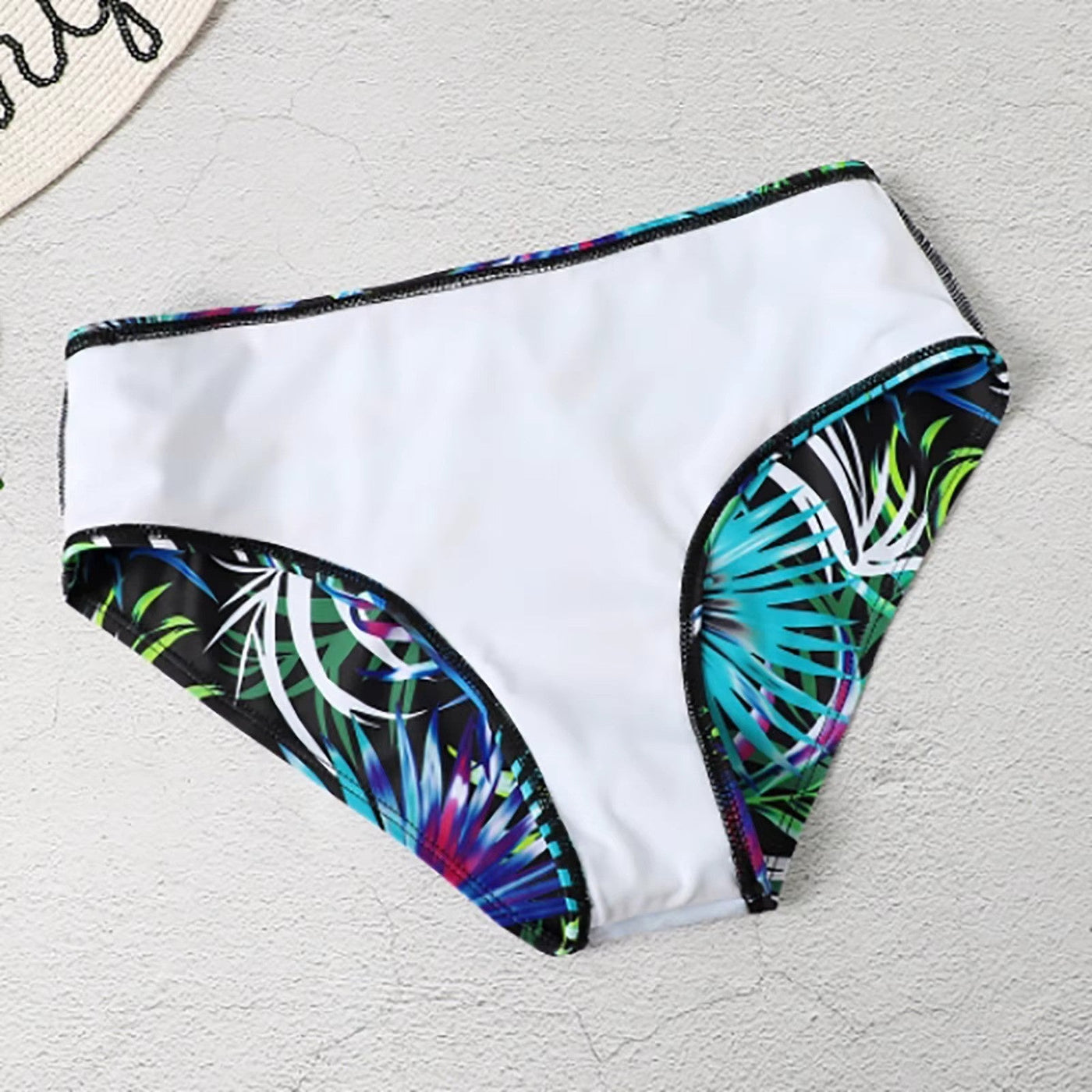 Tropical High-Waist Bikini Set for Women