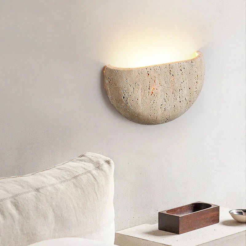 Stone Wall Lamp – Retro Wabi-Sabi LED Light