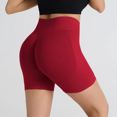 Women’s Seamless High Waist Yoga Shorts for Fitness and Running