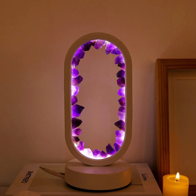 Natural Amethyst Crystal Lamp for Relaxation
