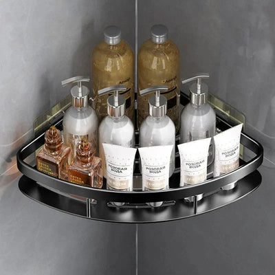 No-Drill Aluminum Corner Shelf for Bathroom