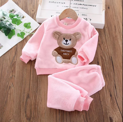 Cotton Baby Winter Outfit Set with Hooded Sweater