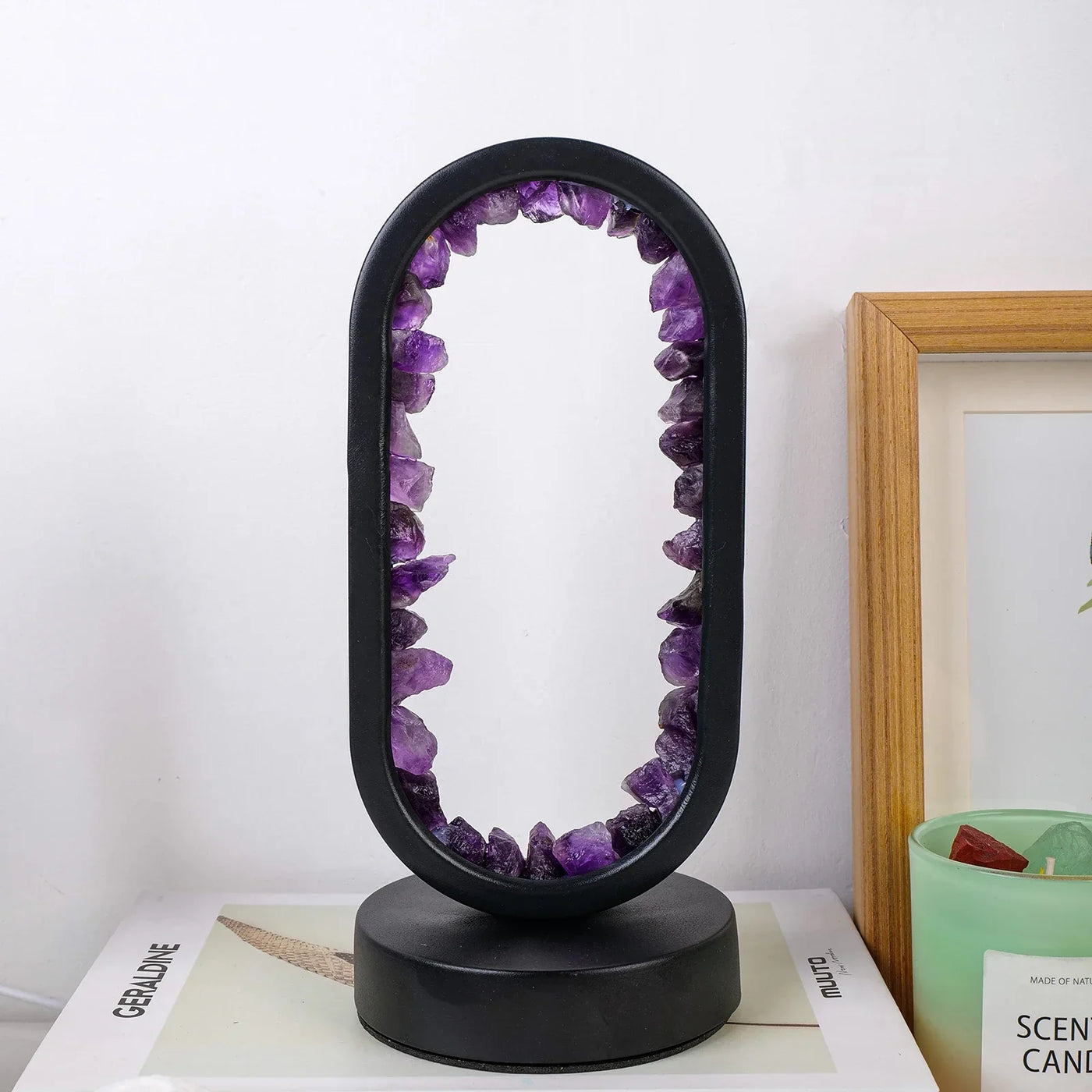 Natural Amethyst Crystal Lamp for Relaxation