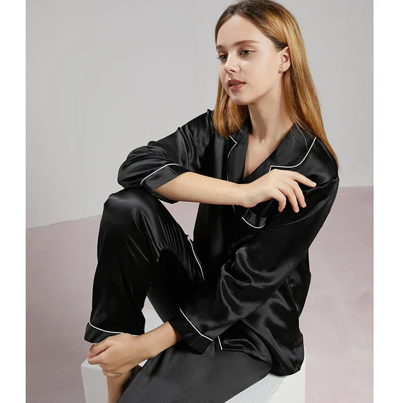 Celeste Ladies’ Silk Pyjama Set – 100% Silk Luxury Nightwear