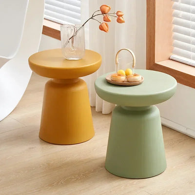 Small Round Low Side Table for Modern Living Spaces
