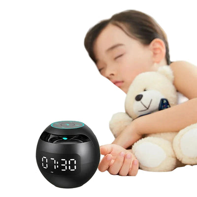 Digital LED Alarm Clock with Bluetooth Speaker & Colorful Night Light – Motion Sensor, Rechargeable, 5W Sound