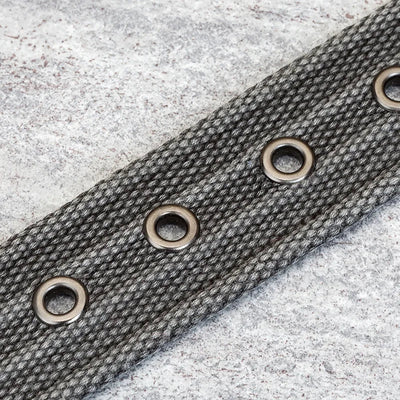 Men’s Canvas Belt – Adjustable Casual Striped Waistband