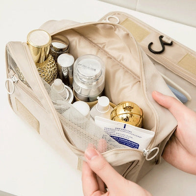 Roll-Up Travel Makeup Bag with Hook