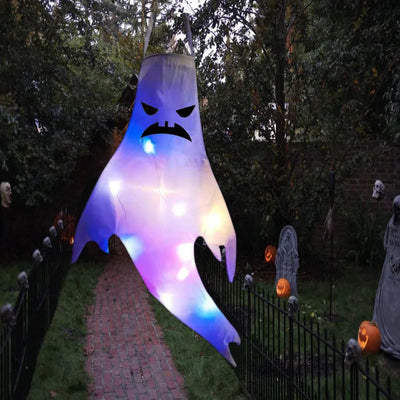 Halloween Hanging Ghost Lights – LED Outdoor Decor