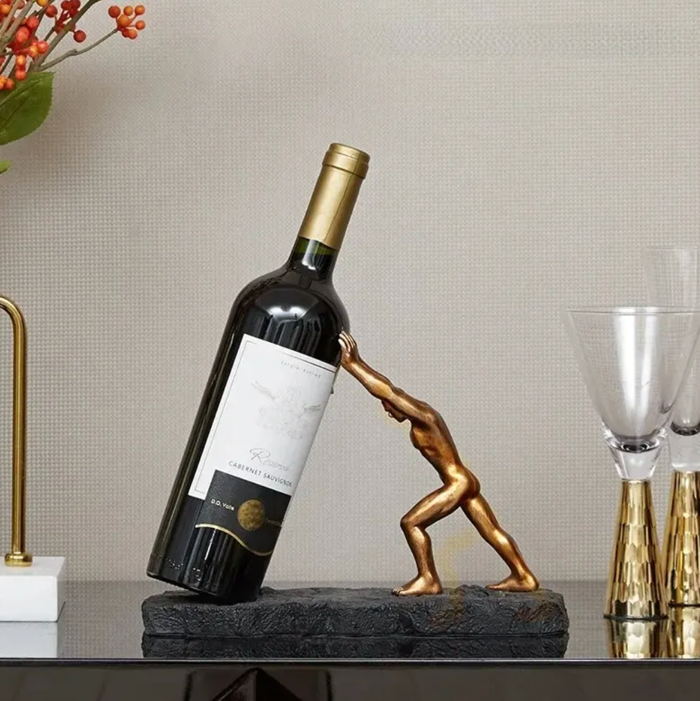 Metal Wine Bottle Holder Elegant Tabletop Rack