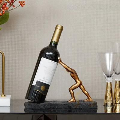 Metal Wine Bottle Holder Elegant Tabletop Rack