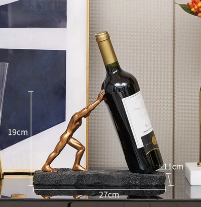 Metal Wine Bottle Holder Elegant Tabletop Rack