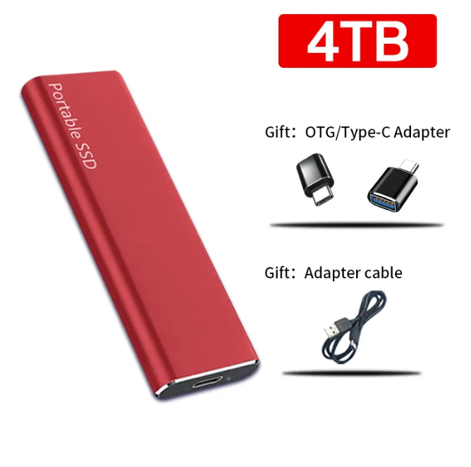 4TB USB-C Portable External Hard Drive for PC & Mac