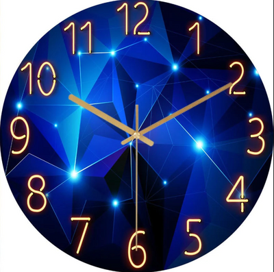 Modern Wooden Wall Clock with Silent Mechanism