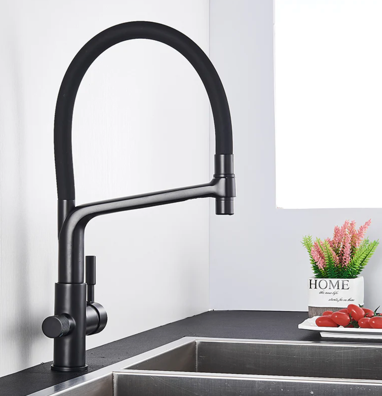 Pull Down Kitchen Faucet with Filtered Water Outlet
