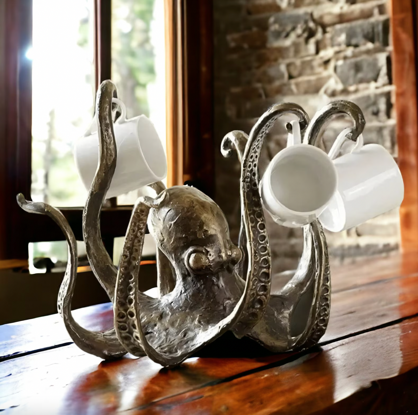Rustic Octopus Mug Holder Stand – Krukky