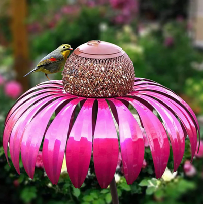 Floral Bird Feeding Station for Garden & Patio