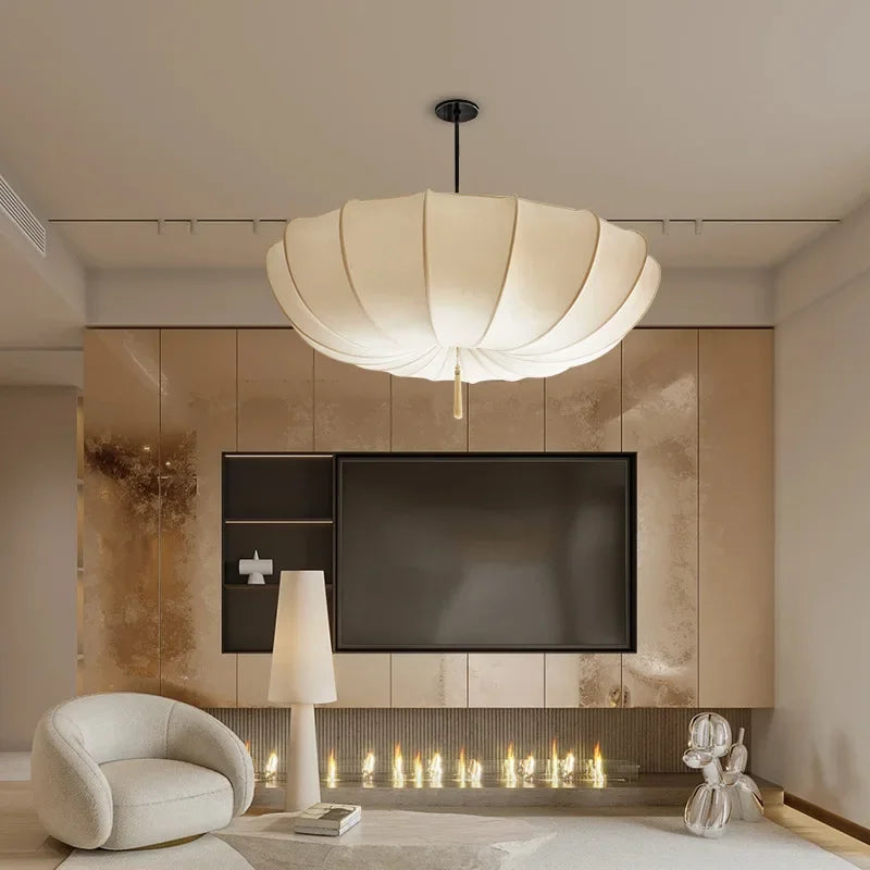 Nordic Fabric Wabi-Sabi Chandelier Minimalist Pendant Light