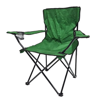 Portable Folding Camping Chair with Armrest, Backrest & Cup Holder