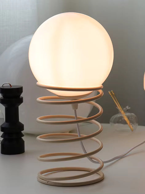 FrostOrb Bauhaus Table Lamp – Frosted Glass