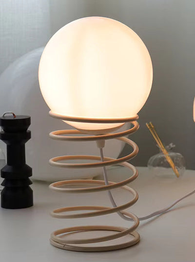 FrostOrb Bauhaus Table Lamp – Frosted Glass