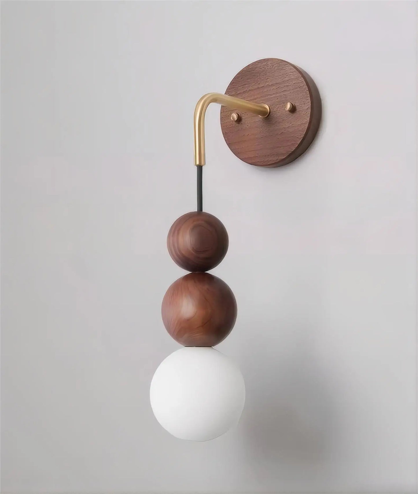 ShadowLuxe – Modern Wall Lamp with Walnut and Gradient Glass