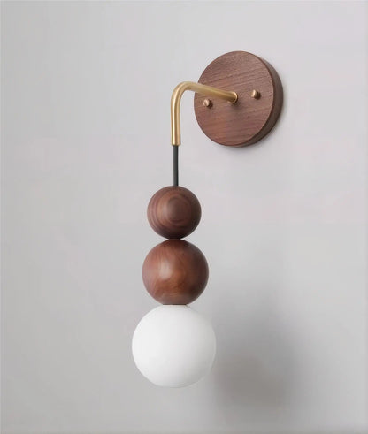 ShadowLuxe – Modern Wall Lamp with Walnut and Gradient Glass