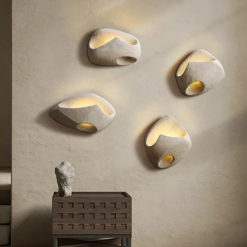 Wabi-Sabi Cement LED Wall Light